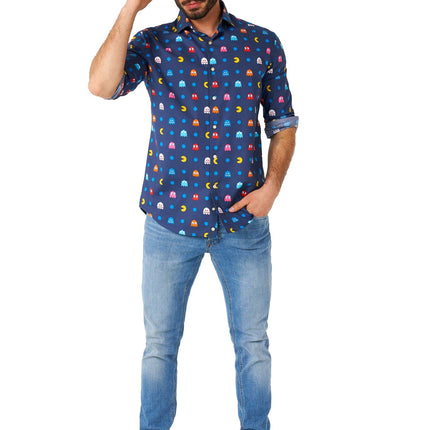 Camicia Pixel PAC-MAN Uomo <tc>OppoSuits</tc>