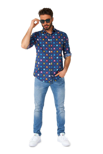 Camicia Pixel PAC-MAN Uomo <tc>OppoSuits</tc>