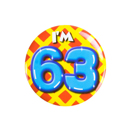 Ho 63 anni Pulsante 63 anni 5,5 cm