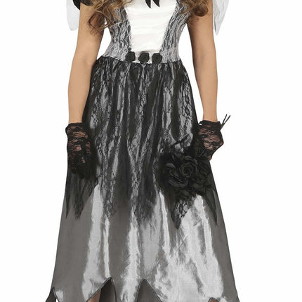 Costume Halloween Sposa Fantasma Donna Nero