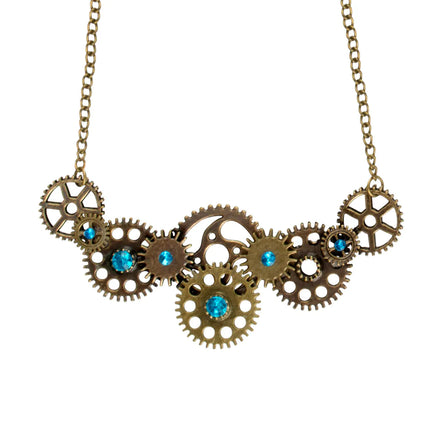 Collana Steampunk a ruota dentata