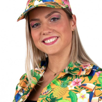 Visiera parasole Hawaii Print Orange