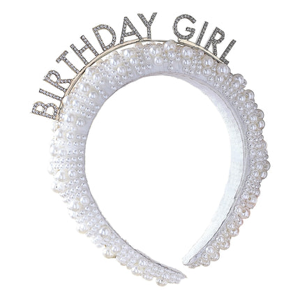 Cerchietto per capelli per feste di compleanno con perle