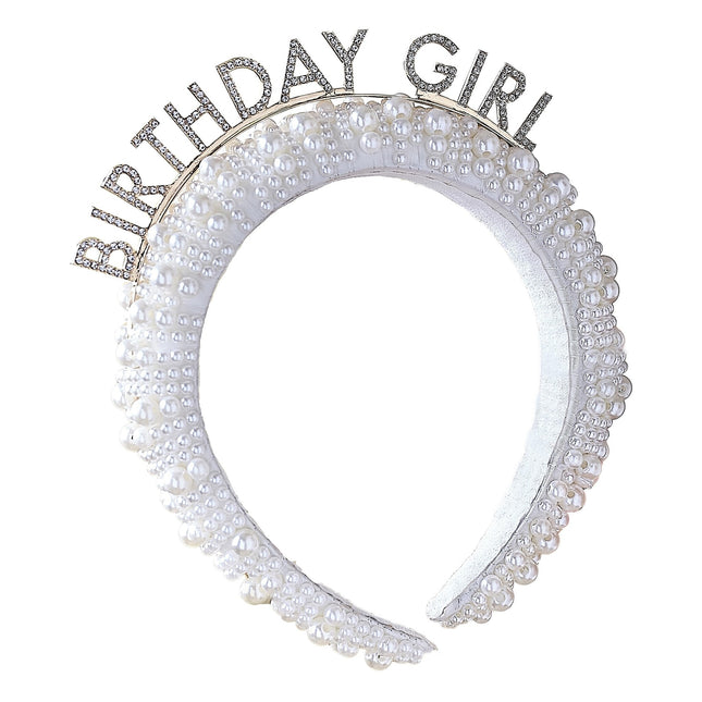 Cerchietto per capelli per feste di compleanno con perle