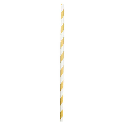 Cannucce dorate di carta 24cm 20pz