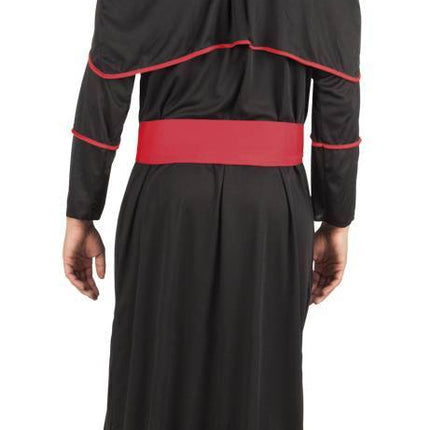 Costume da cardinale nero M/L