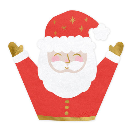 Tovaglioli Babbo Natale 16cm 20pz