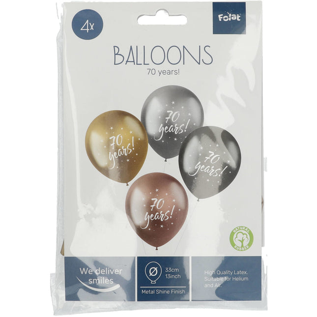 Palloncini 70 anni 33cm 4pz