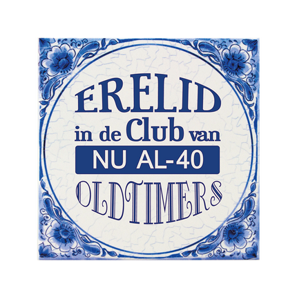 Mattonella blu Delft 40 anni 14,5 cm