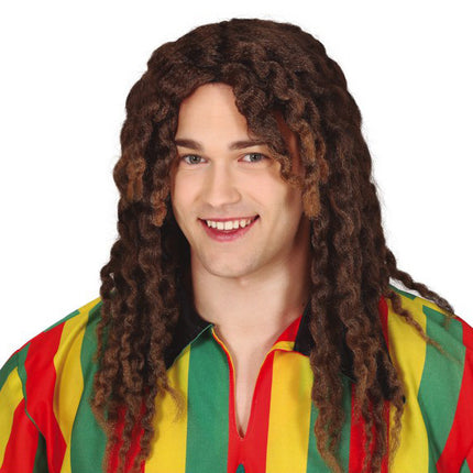 Parrucca rasta marrone