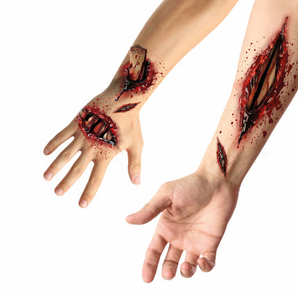 Tatuaggi finti di Halloween Ferite aperte