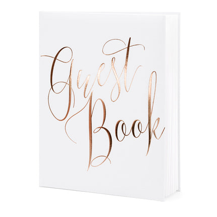 Libro degli ospiti Lettere in oro rosa 24,5 cm