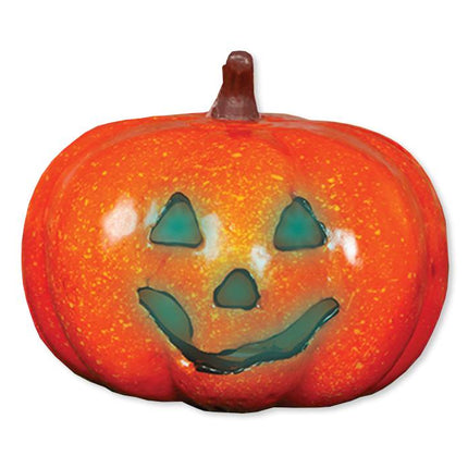 Zucca di Halloween con luce 16 cm