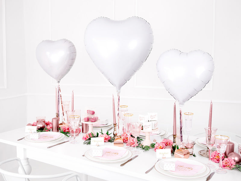 Palloncino ad elio Cuore Bianco Vuoto 61cm
