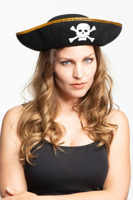 Cappello da pirata Oro Nero