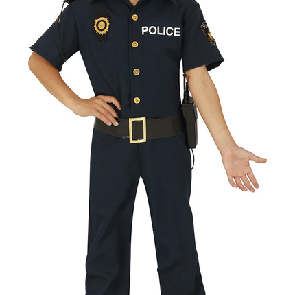 Costume da poliziotto bambino blu