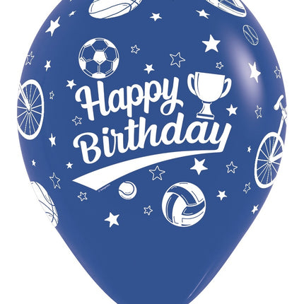Palloncini Buon Compleanno Sport 30cm 25pz