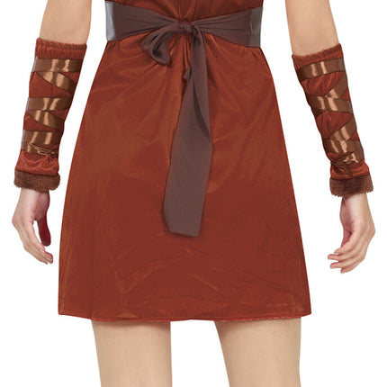 Costume da donna vichingo marrone