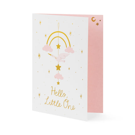 Inviti rosa Hello Little One 14x 20cm 11pz