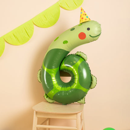 Palloncino ad elio 6 anni Tartaruga vuoto 86 cm