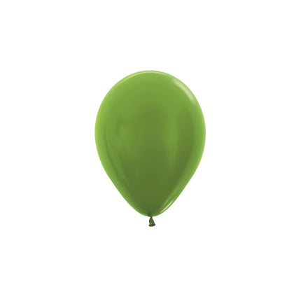 Palloncini metallizzati verde lime 12cm 50pz