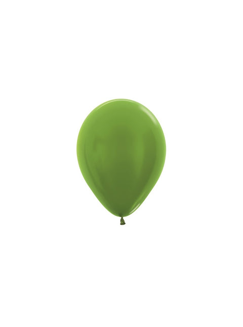 Palloncini metallizzati verde lime 12cm 50pz