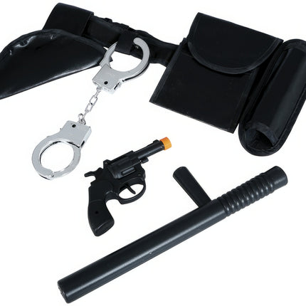 Set di costumi da poliziotto bambino 4 pezzi
