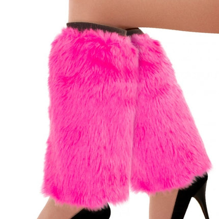 Scaldamuscoli in peluche rosa