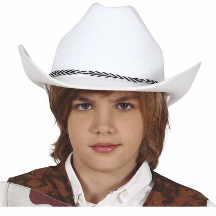 Cappello da cowboy bianco bambino