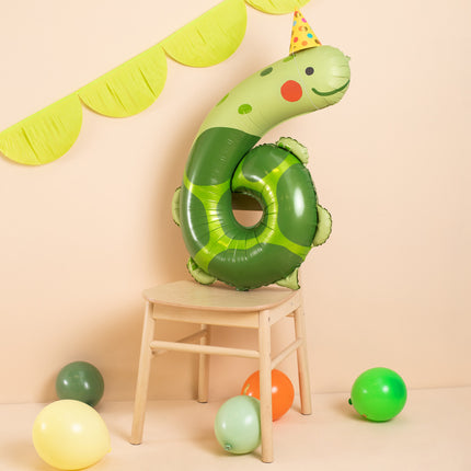 Palloncino ad elio 6 anni Tartaruga vuoto 86 cm
