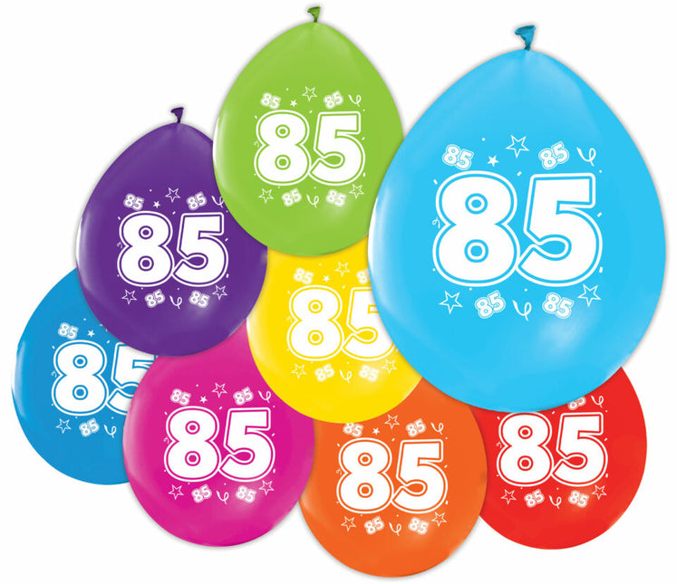 Palloncini colorati 85 anni 30cm 8pz