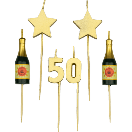 Candele 50 anni Champagne 17,5 cm
