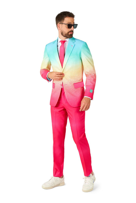 Tuta blu fucsia arcobaleno da uomo <tc>OppoSuits</tc>