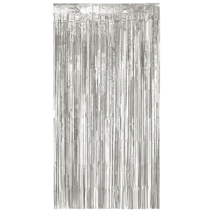 Tenda per porta argento metallizzato 2m