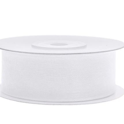 Nastro di chiffon bianco 25mm 25m