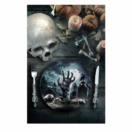 Piatti del cimitero di Halloween 23 cm 6 pezzi