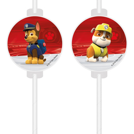 Cannucce di carta Paw Patrol Decorazione 4 pezzi