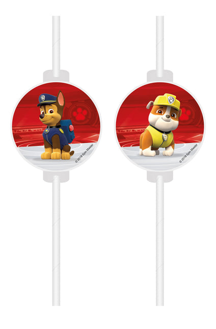 Cannucce di carta Paw Patrol Decorazione 4 pezzi