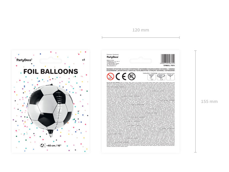 Pallone elio calcio vuoto 40 cm