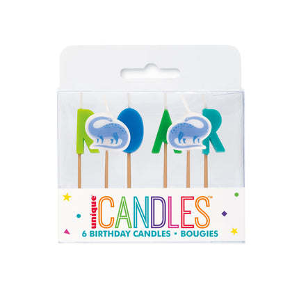 Candele Dino 6 pezzi