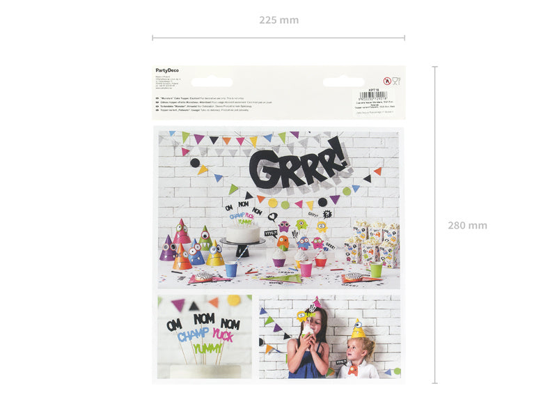 Cake toppers Monster 21,5 cm 6 pezzi