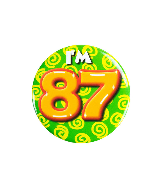 Ho 87 anni Pulsante 87 anni 5,5 cm
