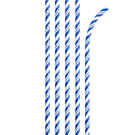 Cannucce blu a righe 24 pezzi