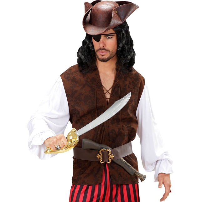 Camicetta Pirata Marrone Uomo