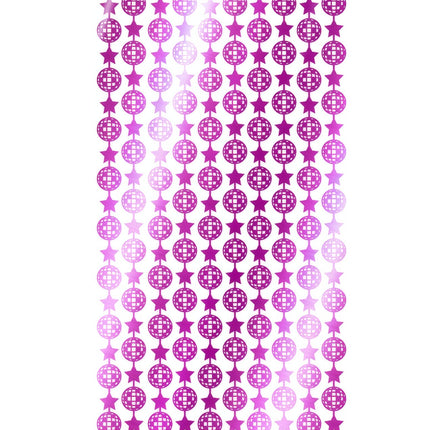 Disco 70S Tenda per porte rosa metallizzato 2m