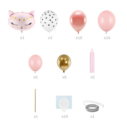Pilastro a palloncino Cat Pink 1,4m