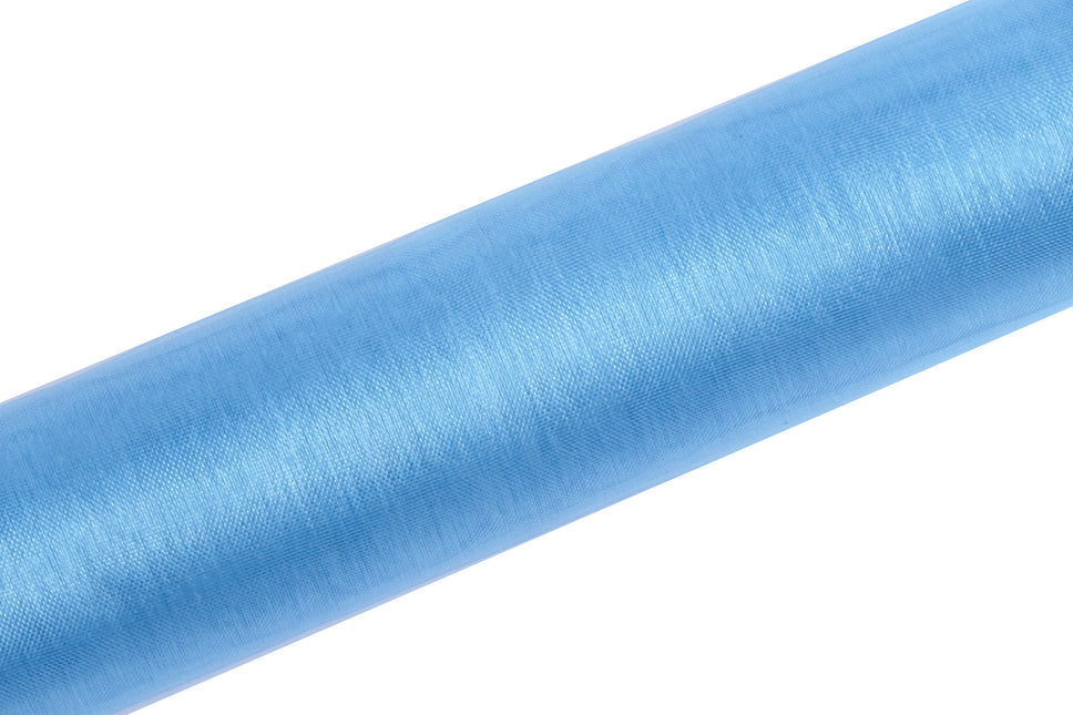 Tessuto di organza azzurro 16cm 9m