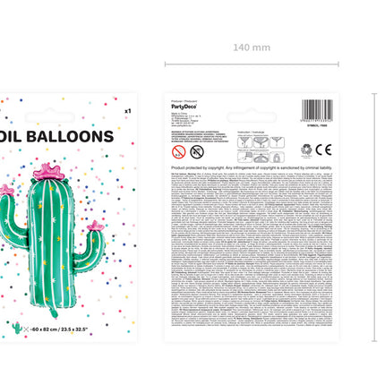 Palloncino ad elio Cactus vuoto 82 cm