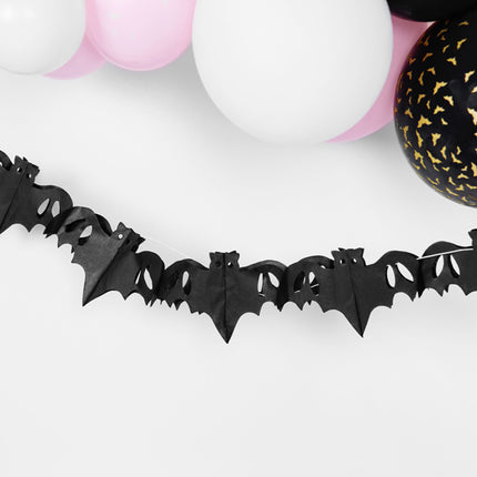 Ghirlanda di Halloween Pipistrello Nero 4m