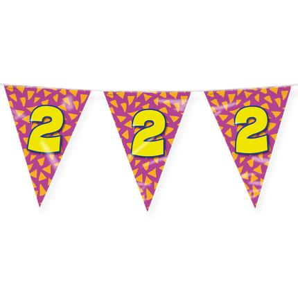 Bandiera 2 anni colorata 10m